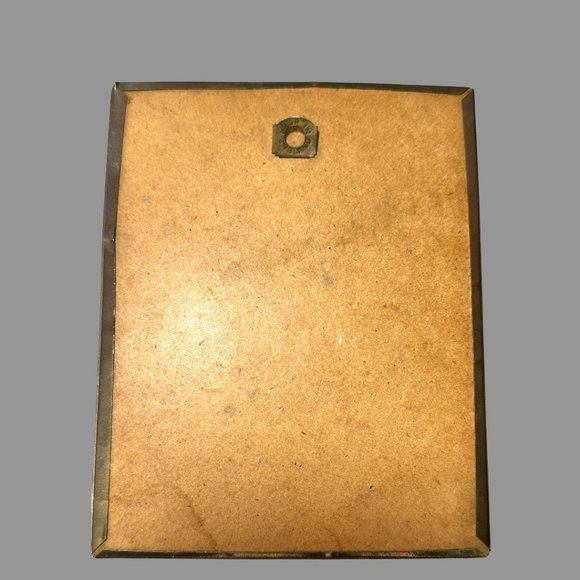 Vintage Small Brass Framed Porcelain Lovers Watteau Cameo - Picture 9 of 10